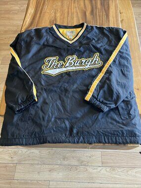 Vintage Steve & Barry’s The Burgh Nylon Windbreaker Jacket XL 80s Retro Athletic